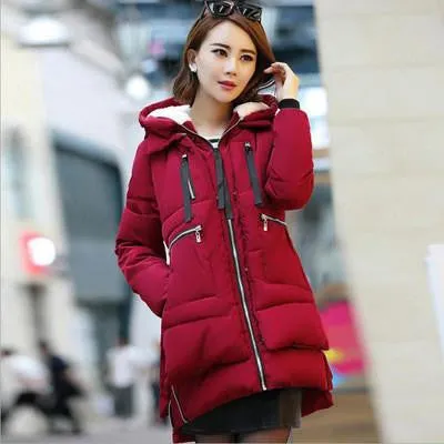 Women jacket Hoody Long Style Warm Coat Women Plus Size M~XXXL