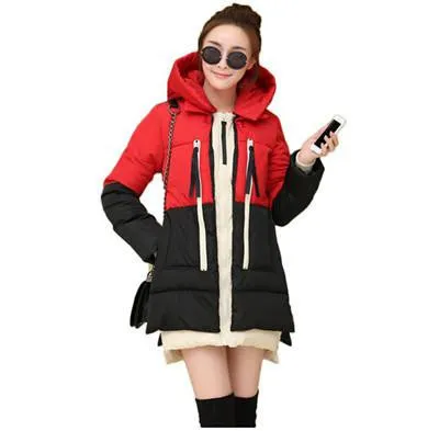 Women jacket Hoody Long Style Warm Coat Women Plus Size M~XXXL