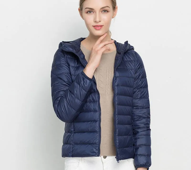 women jacket white duck down white ultra thin duck down jacket women for girl snow parka jacket