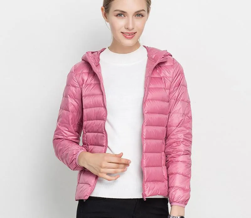 women jacket white duck down white ultra thin duck down jacket women for girl snow parka jacket
