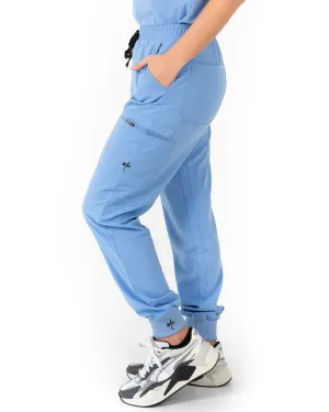 women's Ceil Blue Jogger Scrub Pants