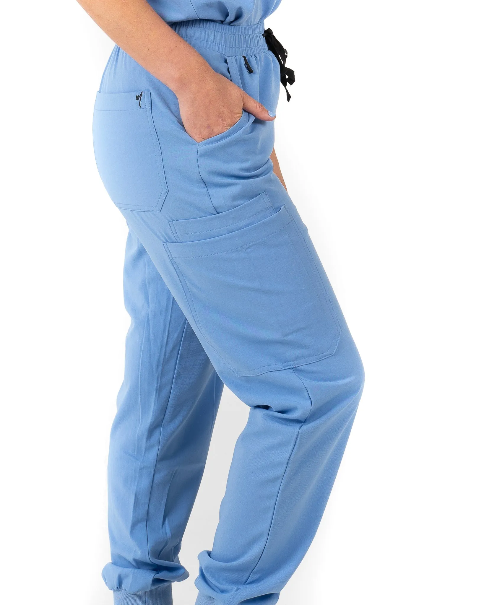 women's Ceil Blue Jogger Scrub Pants