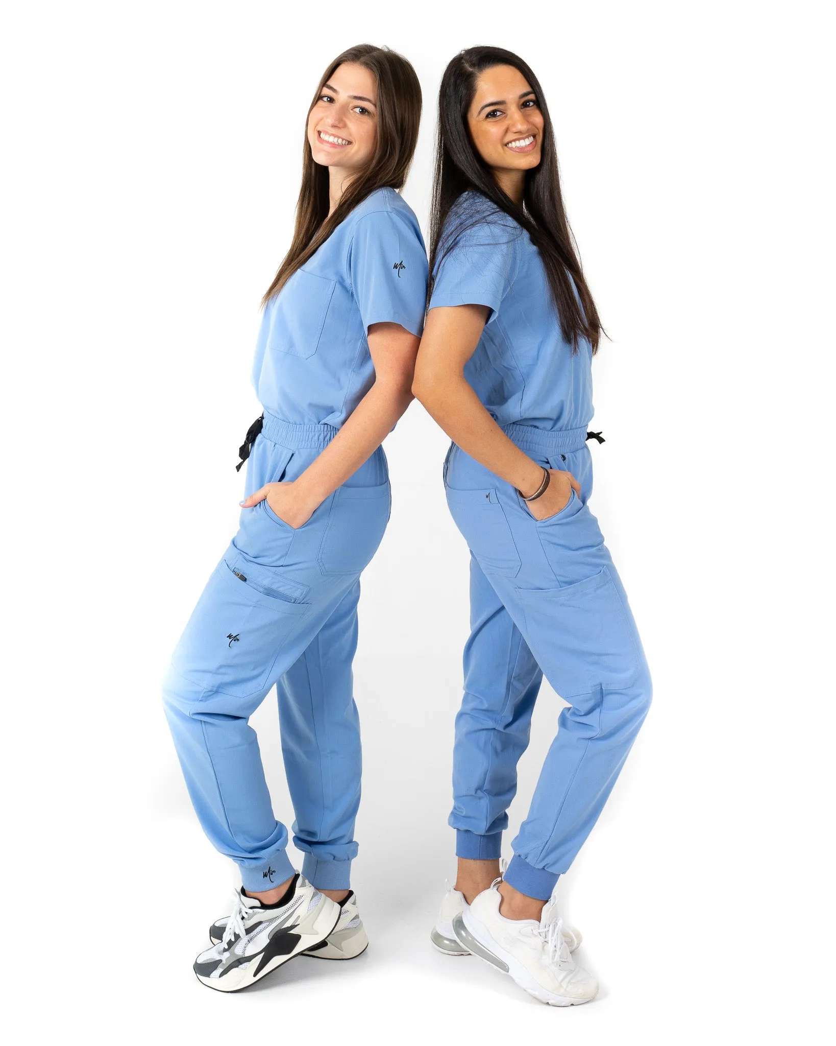 women's Ceil Blue Jogger Scrub Pants