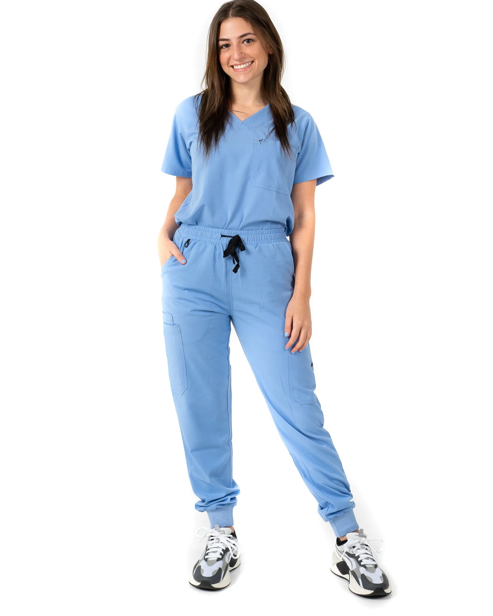 women's Ceil Blue Jogger Scrub Pants