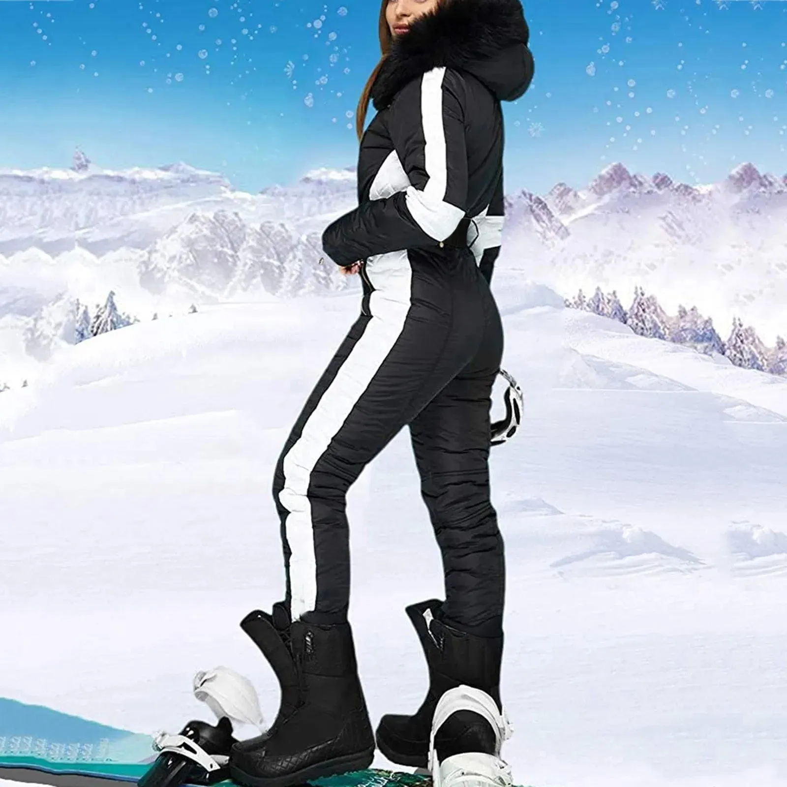 Women's Patched Ski Suit
