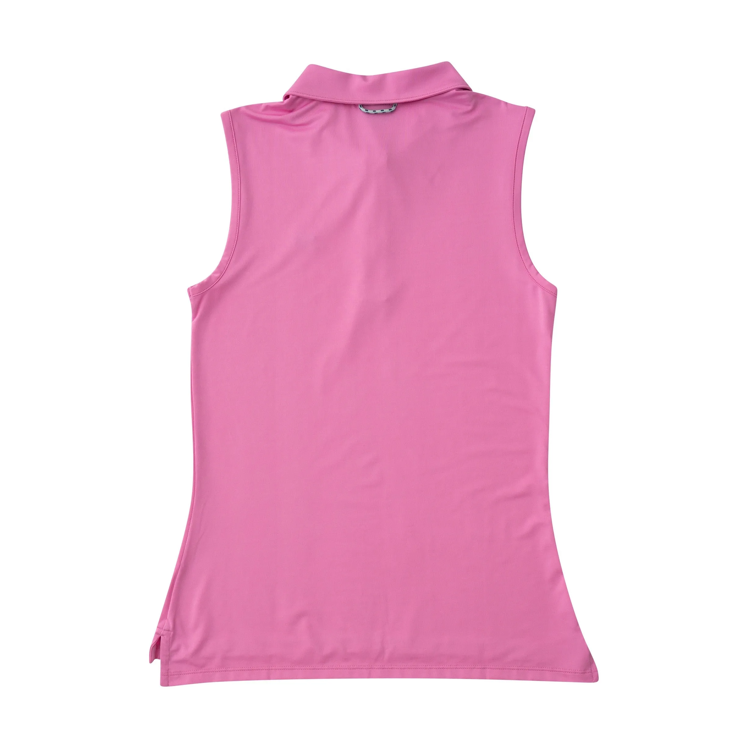 Womens Sleeveless Pro Performance Polo Shirt in Fuchsia Pink