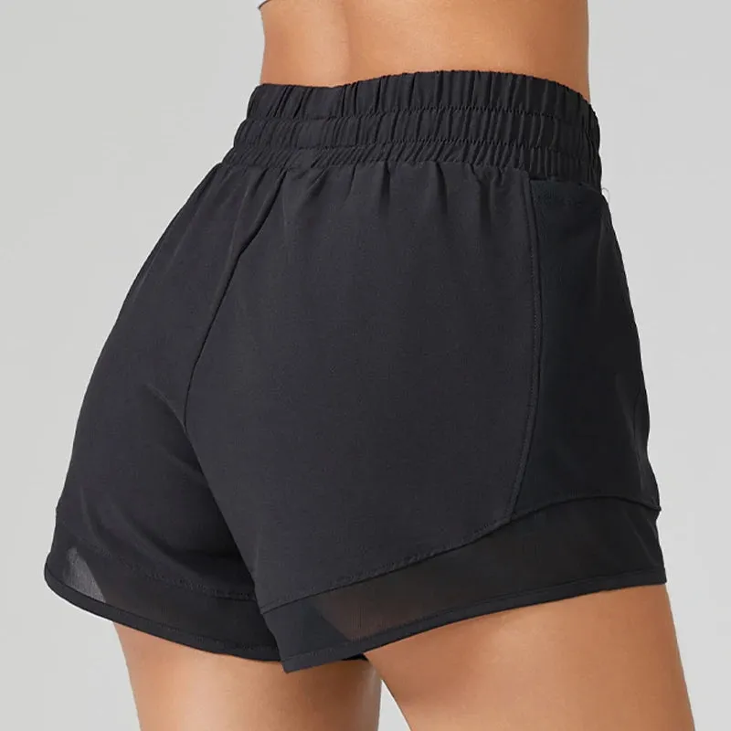 Women's Sports Shorts - Outdoor Running Summer Exercise Shorts, Stretchy Athletic Skirt Quick Dry Active Skorts