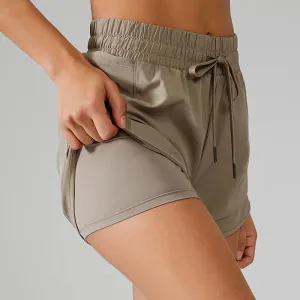 Women's Sports Shorts - Outdoor Running Summer Exercise Shorts, Stretchy Athletic Skirt Quick Dry Active Skorts