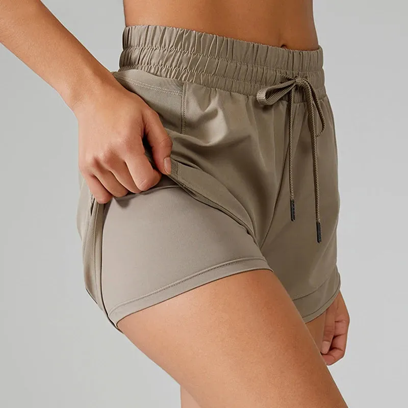 Women's Sports Shorts - Outdoor Running Summer Exercise Shorts, Stretchy Athletic Skirt Quick Dry Active Skorts