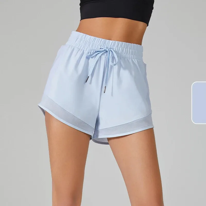 Women's Sports Shorts - Outdoor Running Summer Exercise Shorts, Stretchy Athletic Skirt Quick Dry Active Skorts