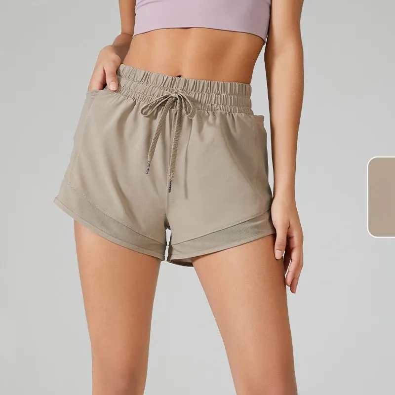 Women's Sports Shorts - Outdoor Running Summer Exercise Shorts, Stretchy Athletic Skirt Quick Dry Active Skorts