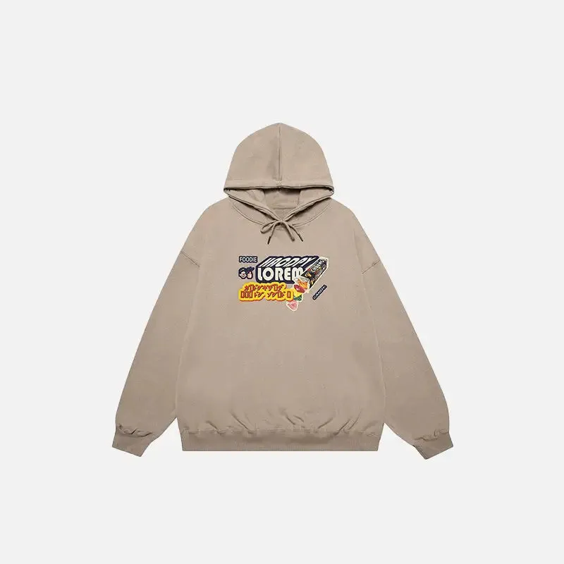 Y2K Candy Letter Print Oversized Hoodie for Ultimate Comfort and Style