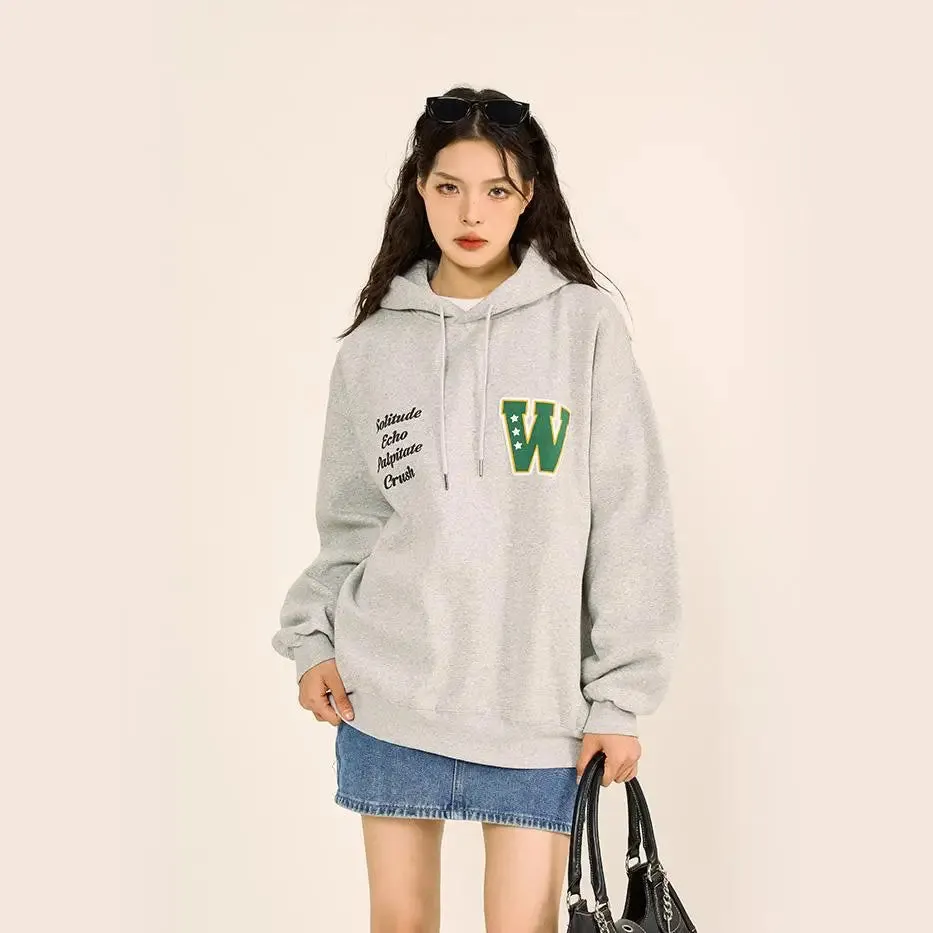 Y2K Oversized Loose Fit Sport Hoodie for Trendy Streetwear Style