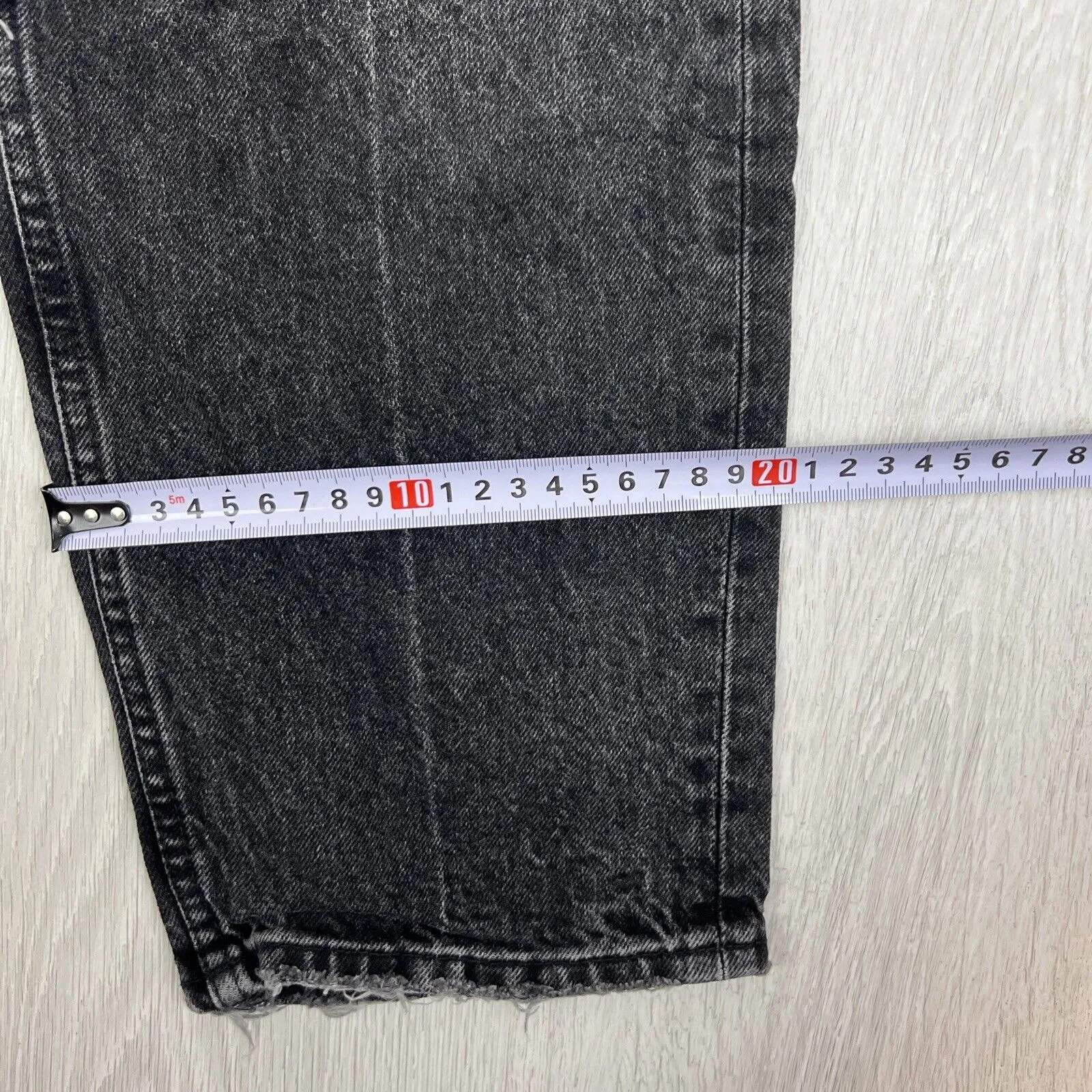 Zara Womens Black Denim Relaxed Fit Jeans Size 6 US